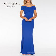 New Design Normal Party Dress Maxi Royal Blue Ball Gown Evening Dress